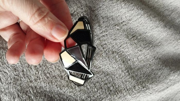 Bracelet ikita élastique noir crème - photo numéro 6