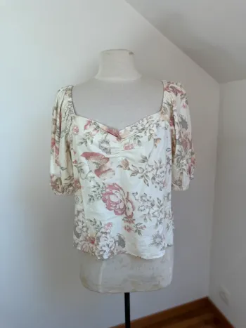 Superbe blouse bustier neuf en lin et viscose H&M 🌸 46