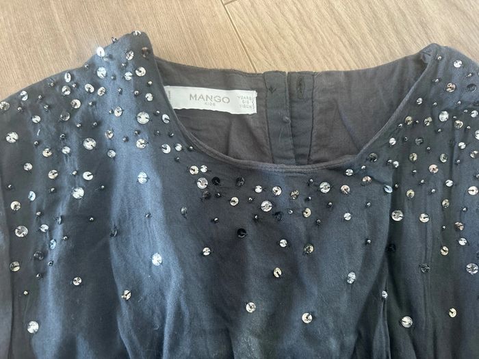 Robe avec sequins et perles Mango taille 5/6 ans - photo numéro 3