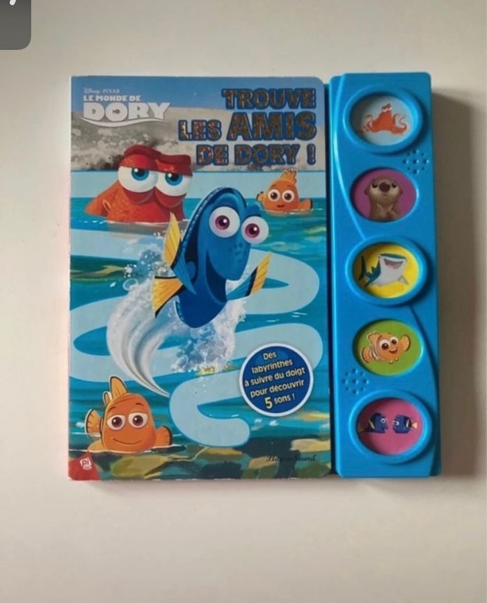 Livre sonore pour enfant Disney TRÈS BON ÉTAT dessin animé Dory