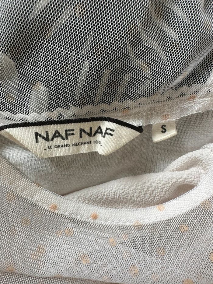 Blouse blanche femme taille S marque Naf Naf - photo numéro 8
