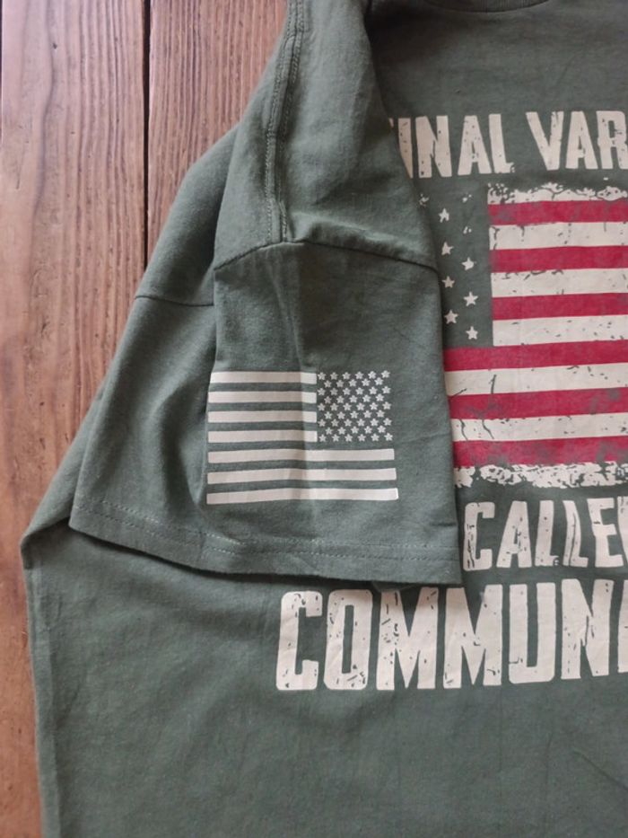T-shirt manches courtes USA the final variant Kaki Taille XL - photo numéro 4