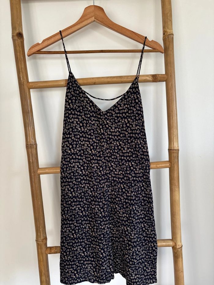 Combi short bleu marine à fleurs Mango taille XS - photo numéro 2