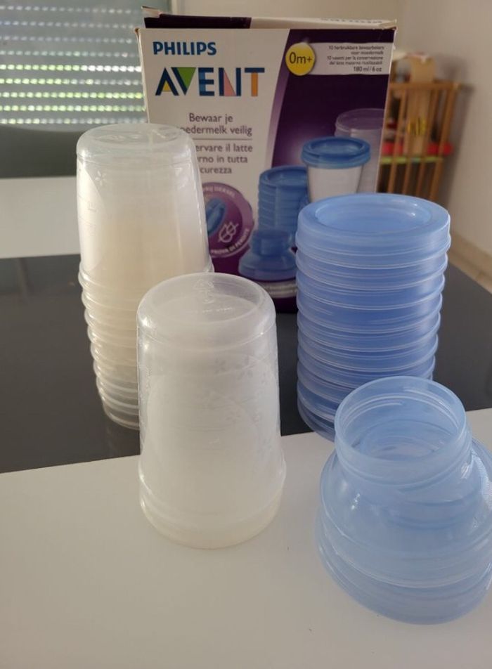 10 pots de conservation pour lait maternel réutilisables