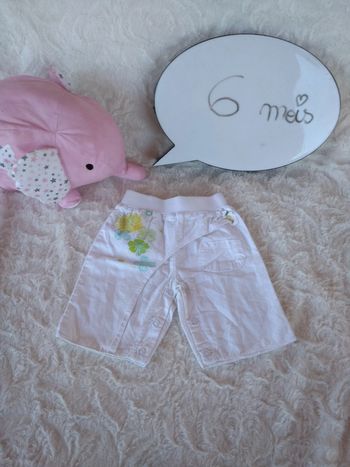 Pantacourt Fille 6 mois Fleurs Petit Kimbaloo 100% cotob