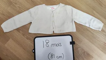 gilet taille 18 mois