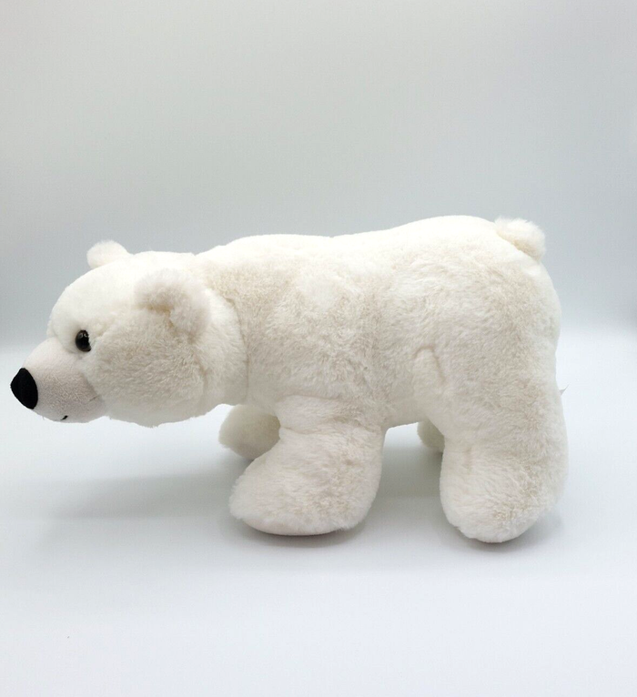 Peluche doudou ours polaire blanc CRÉDIT AGRICOLE env. 37 cm hauteur 19 cm - photo numéro 2