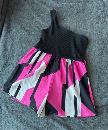 Combishort noir et rose