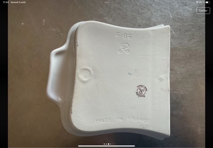 Ramasse miette en porcelaine R made in France - photo numéro 3