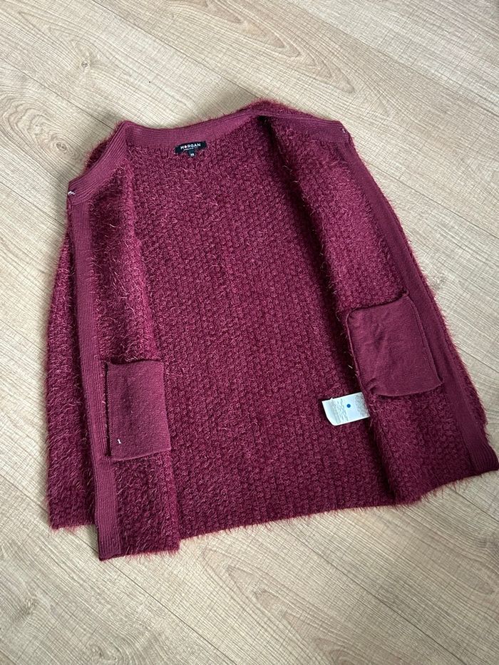 Cardigan bordeaux tout doux Morgan taille XS jamais porté - photo numéro 8