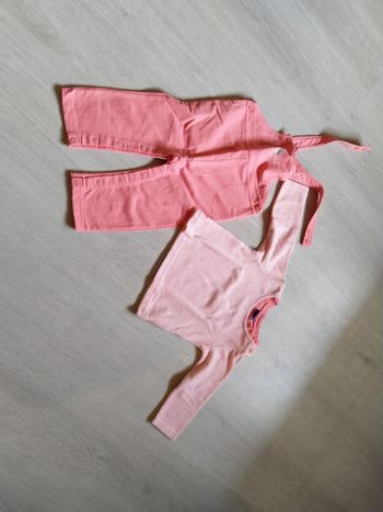 Ensemble salopette et haut 12 mois