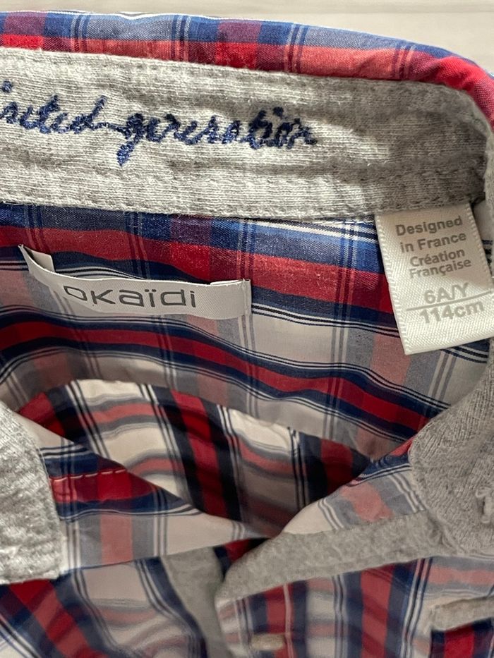Okaidi - Chemise carreaux - 6 ans - photo numéro 4