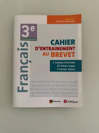 Cahier d'entraînement au brevet