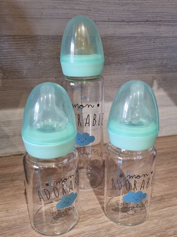 Lot de 3 biberons Mot d'enfants
