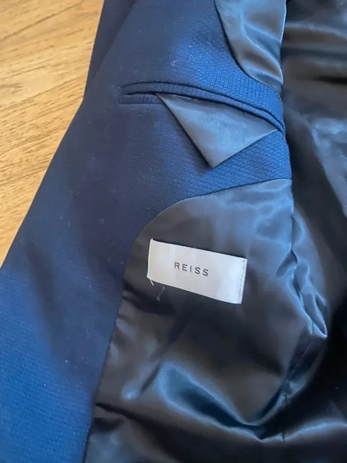 Blazer veste de costume en laine bleu marine Reiss 38 inches / taille 48 - photo numéro 10