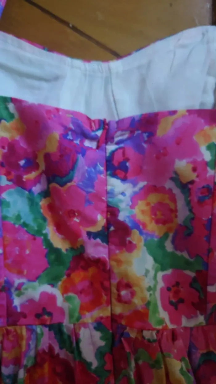 Robe d'été chic rose fleuries Opullence t 34 36 XS 100 % Coton - photo numéro 7