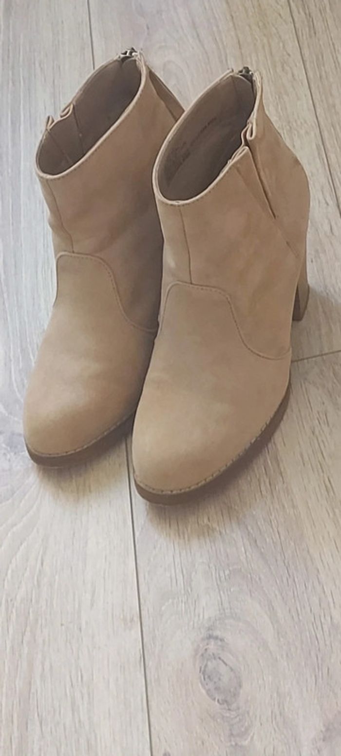 Bottines beige, JustFab, 37 - photo numéro 2