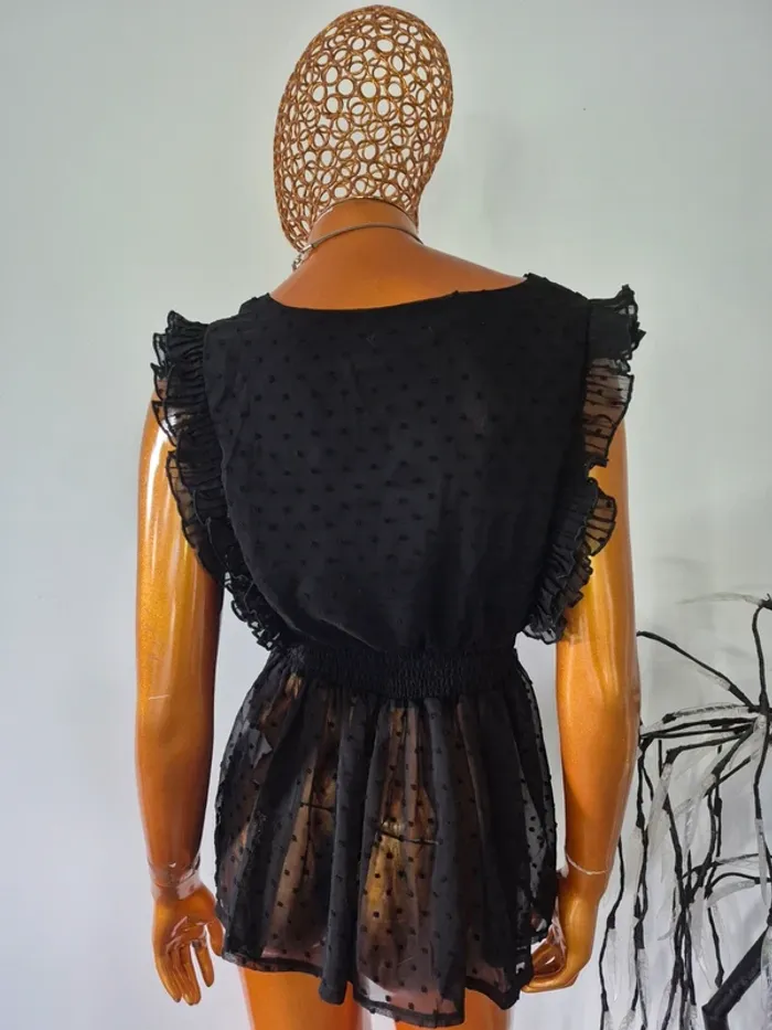 Top Noir Femme Taille L/40 - photo numéro 2