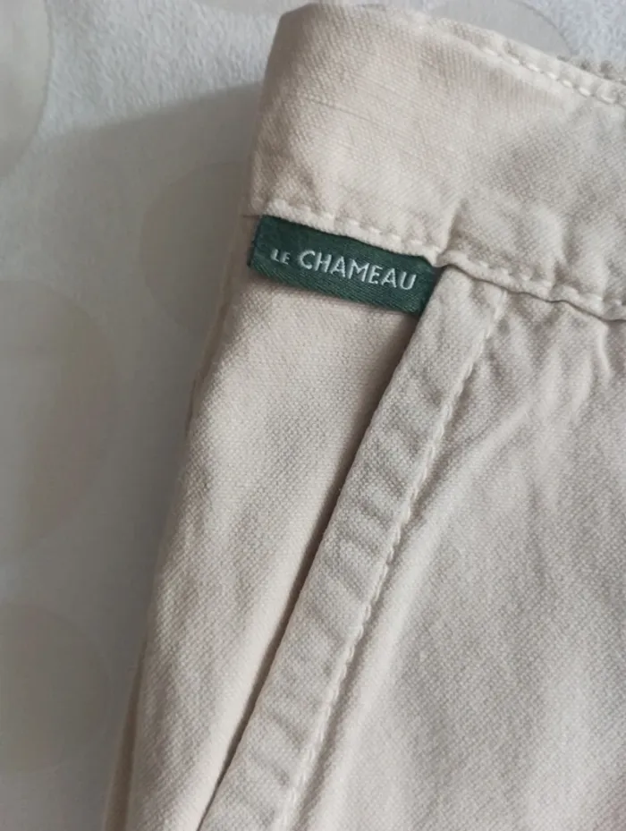 Bermuda short homme Le Chameau taille 46 coton et lin - photo numéro 4