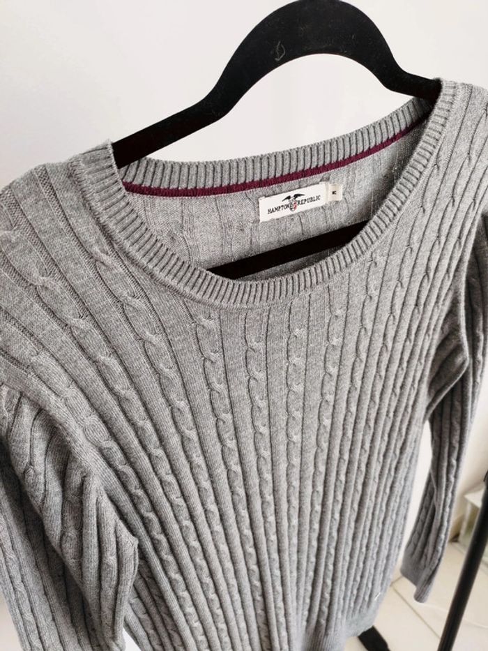 Hampton Republic pull gris M - photo numéro 3