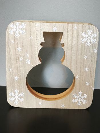 Décoration de noël lumineuse en bois