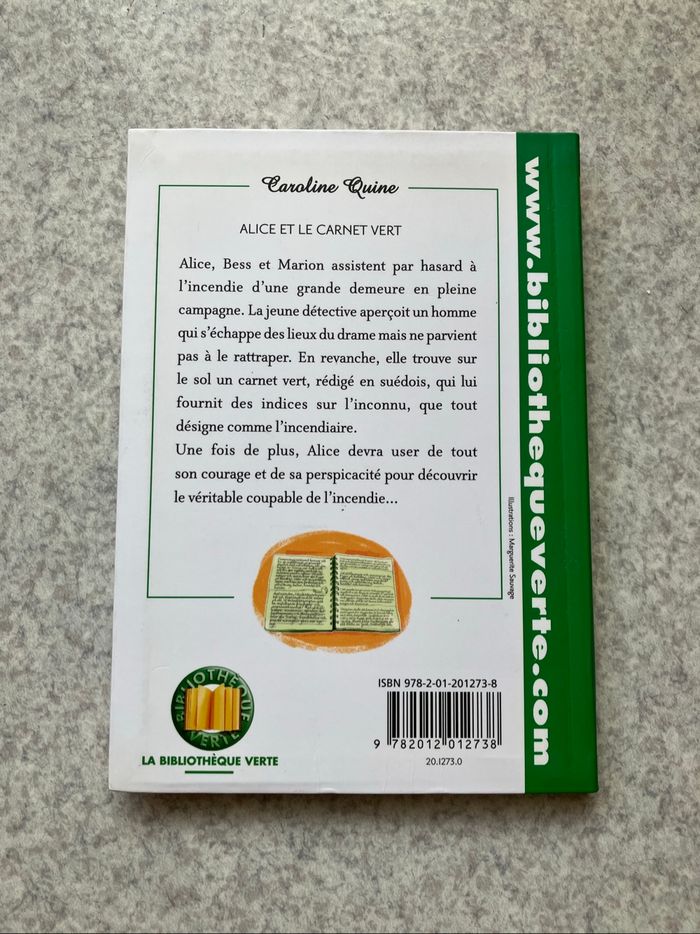 Alice et le carnet vert ~ Caroline Quine (1€80) - photo numéro 2