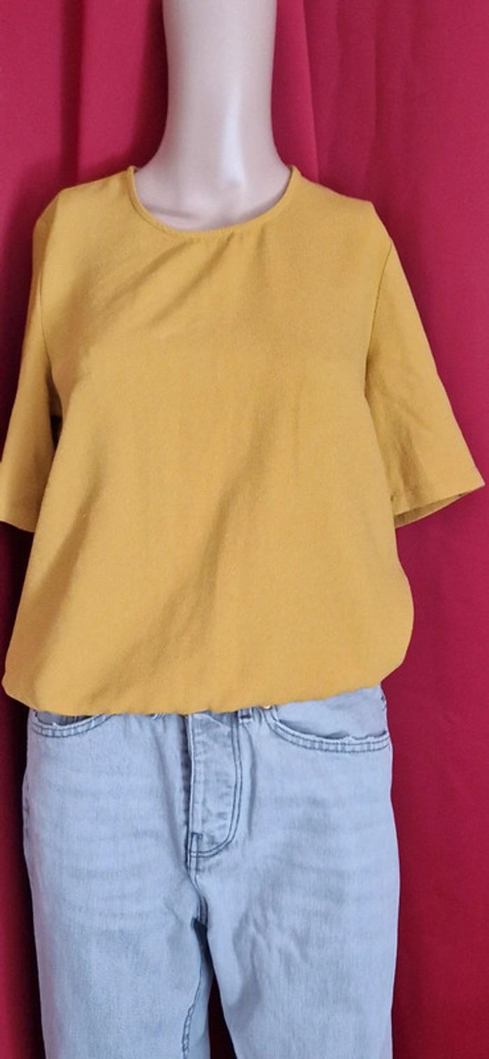 Blouse moutarde taille 36 bas élastique