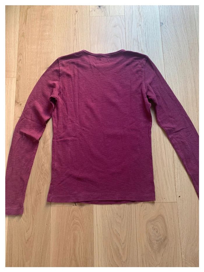 Tshirt langue manche bordeaux XS - photo numéro 4