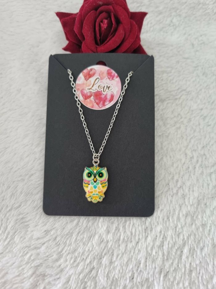 Collier pendentif hibou - photo numéro 2