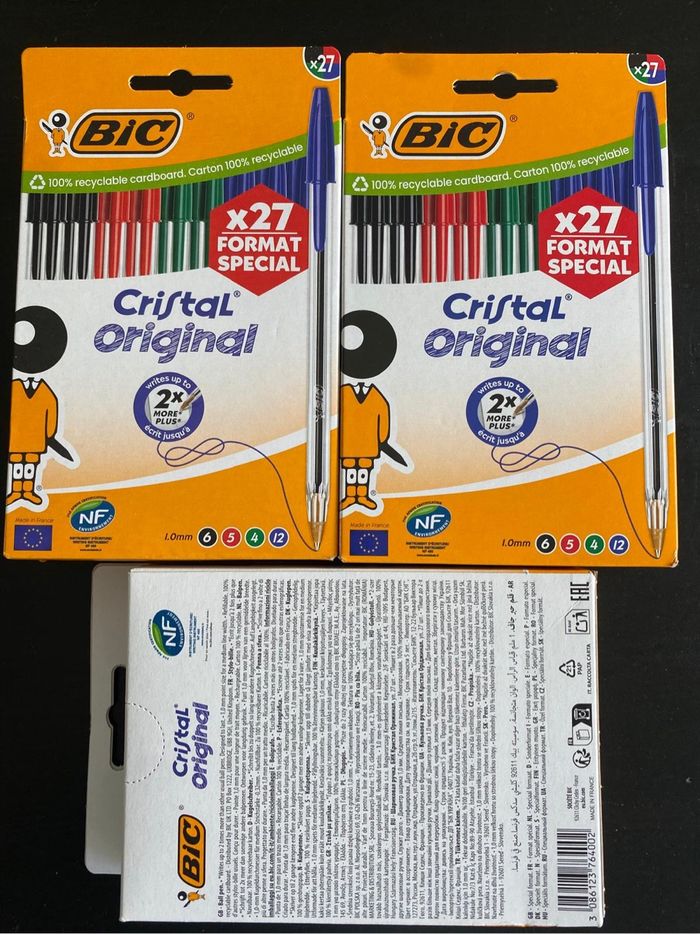 81 stylos bille cristal pointe moyenne bic
