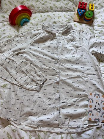 chemise manches longues imprimé lunette monoprix 14 ans