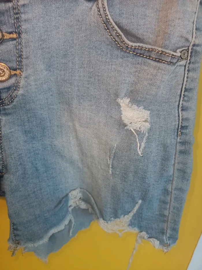 Short en jean effet déchiré taille XL - photo numéro 3