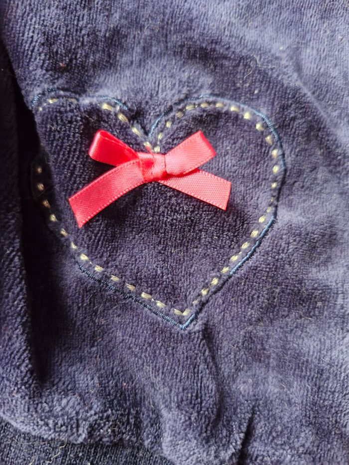 Magnifique veste velours coeurs et noeuds - photo numéro 2