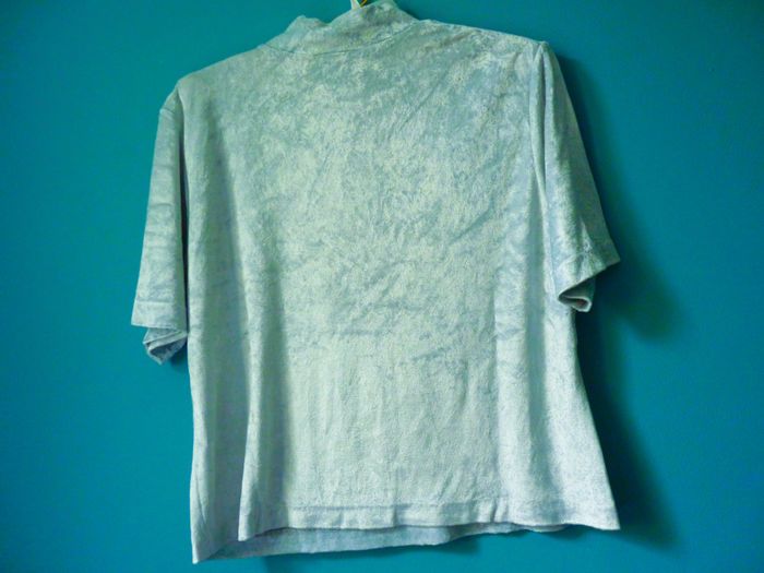 Pull femme 36 S velours argent TBE manches longues - photo numéro 3