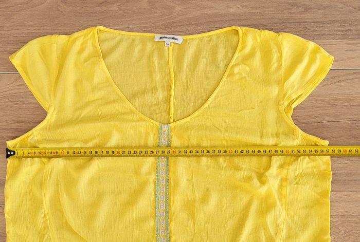 Blouse manches courtes jaune Grain de Malice Taille 44 - photo numéro 9