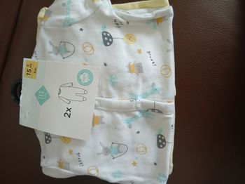 lot de deux pyjamas lapin garcon en coton 3 mois