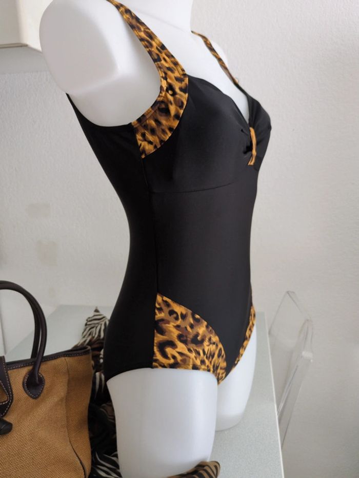 Maillot 1 pièce noir léopard neuf 42 - photo numéro 2