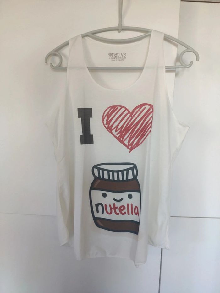 Débardeur top i love Nutella neuf