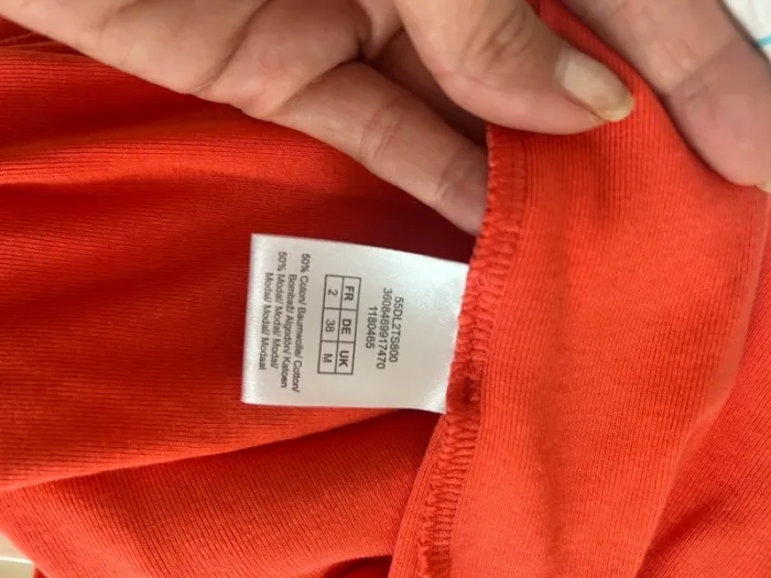 Diane Laury T-shirt, coton et modal corail argent taille 2/38 - photo numéro 6