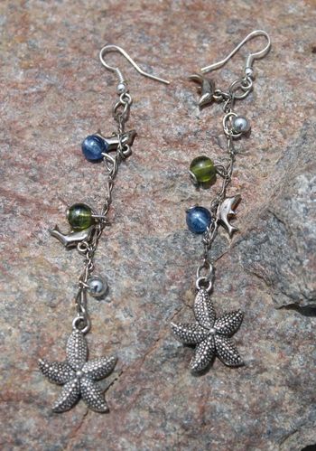 Boucles d'oreilles dauphins 🐬 et étoiles de mer
