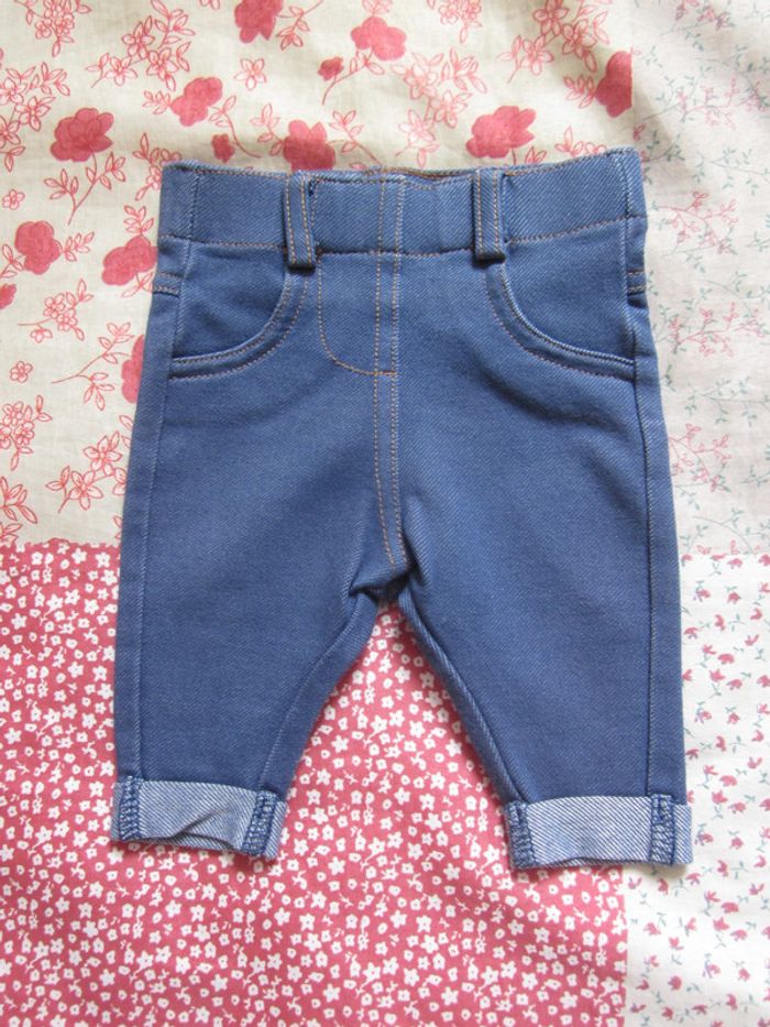 Legging jean bleu 1 mois