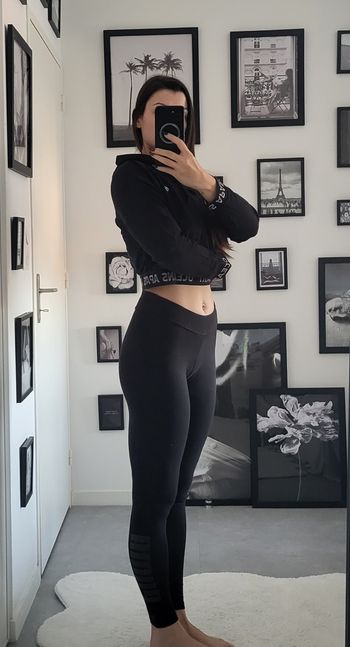 Legging en coton noir PUMA