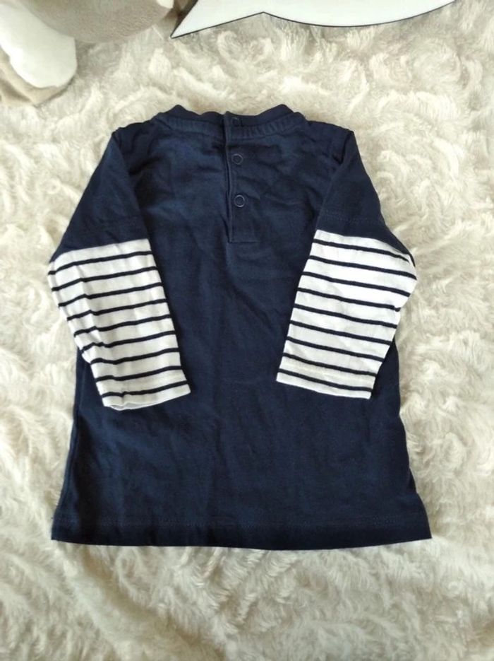 Tee shirt chemise manches longues Garçon 6 mois Espace Planète Satellite étoiles Orchestra - photo numéro 9