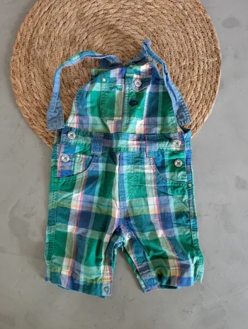 Salopette à carreaux 12 mois Sergent Major
