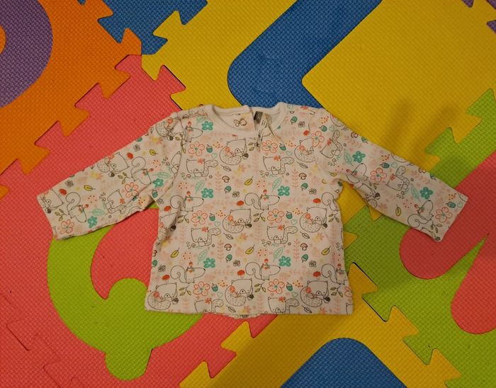 Ensemble t-shirt manches longues salopette écureuil, orchestra, taille 1 mois (54 cm) - photo numéro 5