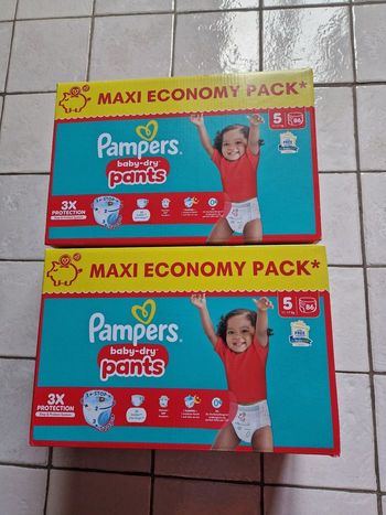 172 couches culotte Pampers baby-dry pants taille 5