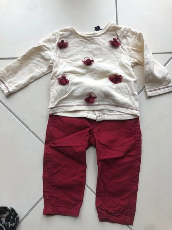 Ensemble t-shirt manches longues & pantalon 12 mois