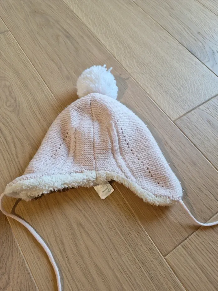 Bonnet fille Okaidi rose doublure polaire taille 51 - photo numéro 4