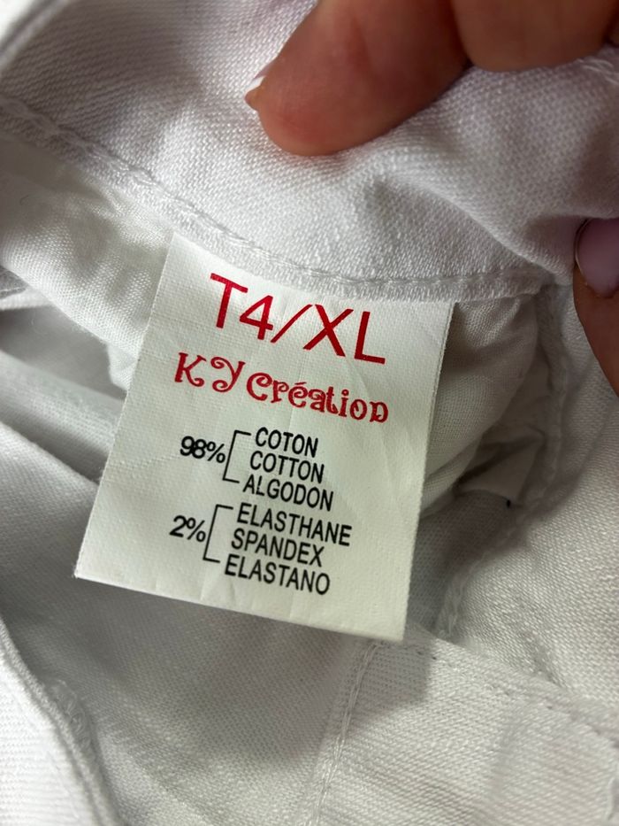 Jeans femme xl blanc - photo numéro 7