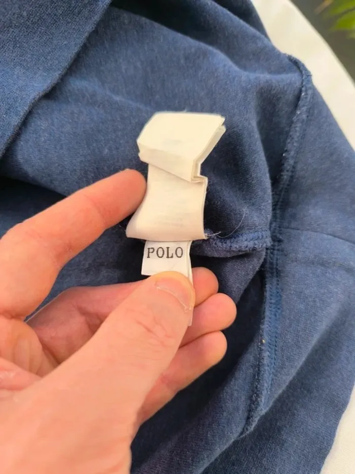 Pull 1/4 zippé Ralph Lauren Polo taille XXL excellent état bleu avec logo - photo numéro 13